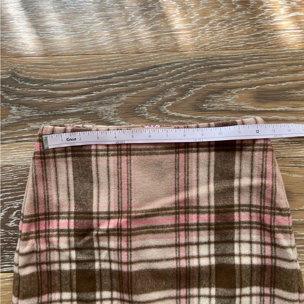 Talbots Women Wool Blend Classic Check/Plaid Mini Skirt sz.0P